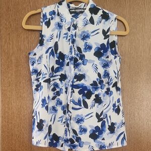 Karl Lagerfeld Pearl Detail Top